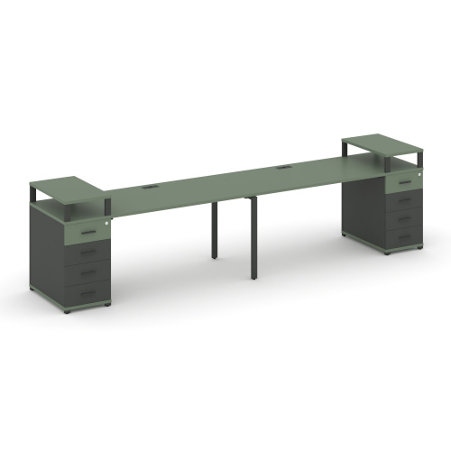 Бенч-система на 2 места с 2 опорными тумбами Concept CN.ORS-427 фото 2