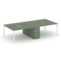 Бенч-система на 4 места с 1 опорной тумбой Concept CN.DRS-419