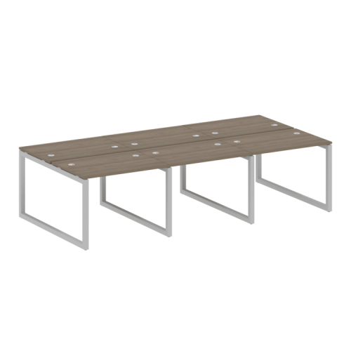 Бенч-система на 6 рабочих мест на О-обр. м/к Metal System Quattro 50БО.СМ-6.1