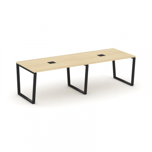 Style Project Стол переговорный SN-6T2.SPRG-013 Акация Лорка/Металл Антрацит/Заглушка Металл Антраци фото 4