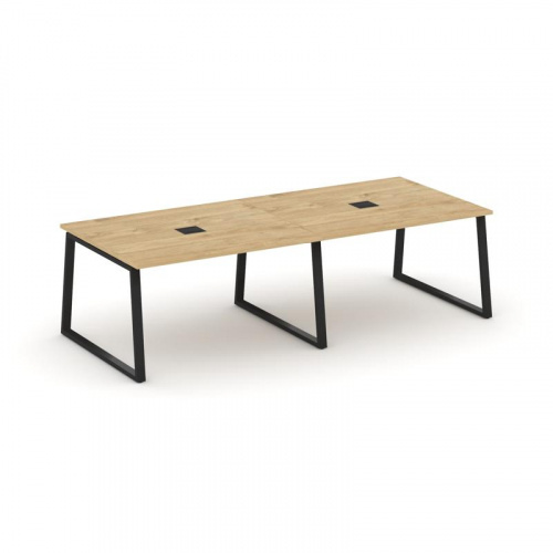 Style Project Стол переговорный SN-6T1.SPRG-042 Акация Лорка/Металл Антрацит/Заглушка Металл Антраци