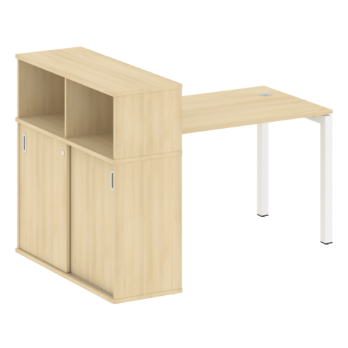 Стол офисный с шкафом-купе на П-обр. м/к Metal System Quattro 50БП.РС-СШК-3.2 фото 8 Стол офисный с шкафом-купе на П-обр. м/к Metal System Quattro 50БП.РС-СШК-3.2 фото 8