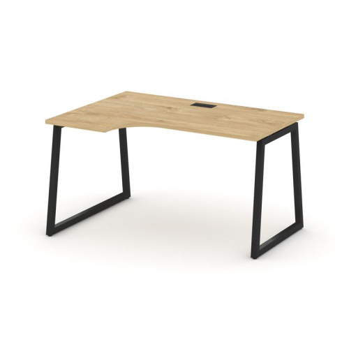 Style Project Стол рабочий эргоном. SN-4T1.SPA-012(L) Акация Лорка/Металл Антрацит/Заглушка Пластик Style Project Стол рабочий эргоном. SN-4T1.SPA-012(L) Акация Лорка/Металл Антрацит/Заглушка Пластик