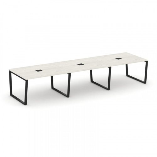 Style Project Стол переговорный SN-6T2.SPRG-053 Акация Лорка/Металл Антрацит/Заглушка Металл Антраци фото 6