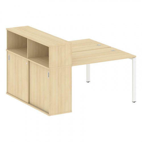 Бенч-система с шкафом-купе на П-обр. м/к Metal System БП.РС-СШК-2.2