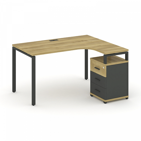 Стол эргономичный с опорной тумбой Concept CN.SA-307(R)