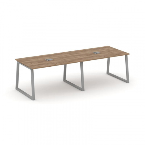 Style Project Стол переговорный SN-6T1.SPRG-011 Акация Лорка/Металл Антрацит/Заглушка Металл Антраци фото 11