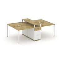 Бенч-система на 4 места с 1 опорной тумбой Concept CN.DRS-437