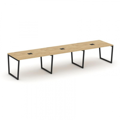 Style Project Стол переговорный SN-4T2.SPRG-021 Акация Лорка/Металл Антрацит/Заглушка Металл Антраци