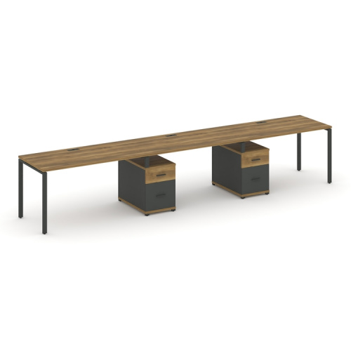 Бенч-система на 3 места с 2 опорными тумбами Concept CN.ORS-340