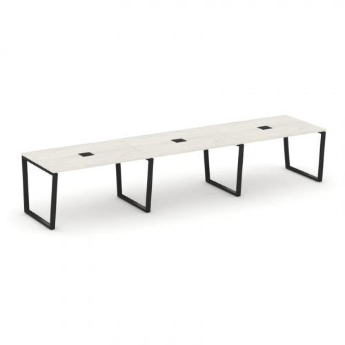 Style Project Стол переговорный SN-6T2.SPRG-022 Акация Лорка/Металл Антрацит/Заглушка Металл Антраци фото 8