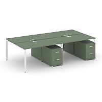 Бенч-система на 4 места с 2 опорными тумбами Concept CN.DRS-322