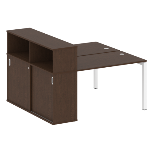 Бенч-система с шкафом-купе на П-обр. м/к Metal System Quattro 50БП.РС-СШК-2.2 фото 6