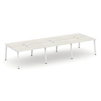 Style Project Рабочая станция 2-х сторон. SN-6A.DRS-063 Дуб Наварра/Металл Белый 4140*1232*750