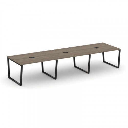 Style Project Стол переговорный SN-6T2.SPRG-053 Акация Лорка/Металл Антрацит/Заглушка Металл Антраци фото 9