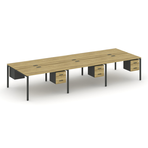 Бенч-система на 6 мест с подвесными тумбами Concept CN.DRS-155 фото 4