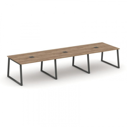 Style Project Стол переговорный SN-6T1.SPRG-054 Акация Лорка/Металл Антрацит/Заглушка Металл Антраци фото 23