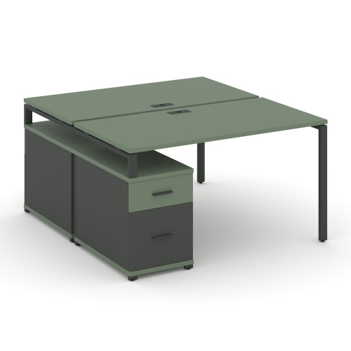 Бенч-система на 2 места с опорной тумбой Concept CN.DRS-305 фото 2