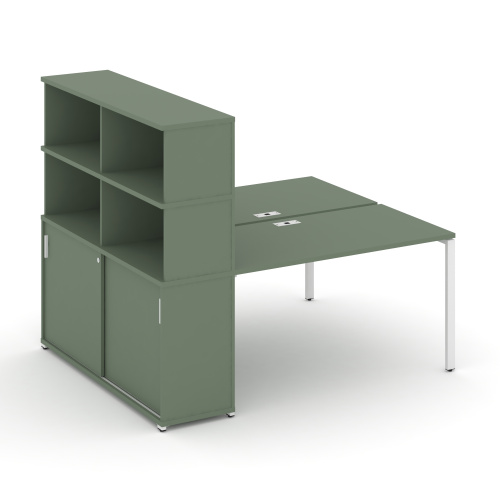 Бенч-система с опорным шкафом-купе с надставкой Concept CN.DRS-241