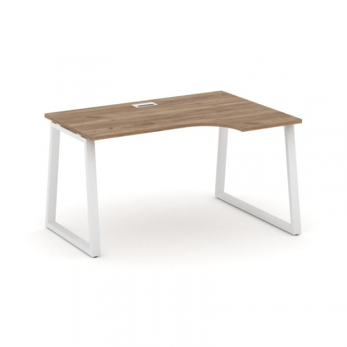 Style Project Стол рабочий эргоном. SN-6T1.SPA-001(R) Акация Лорка/Металл Антрацит/Заглушка Пластик фото 11