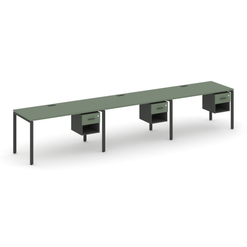 Бенч-система на 3 места с подвесными тумбами Concept CN.ORS-140 фото 2 Бенч-система на 3 места с подвесными тумбами Concept CN.ORS-140 фото 2