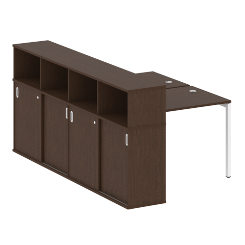 Бенч-система с шкафом-купе на П-обр. м/к Metal System Quattro 40БП.РС-СШК-4.1 фото 5