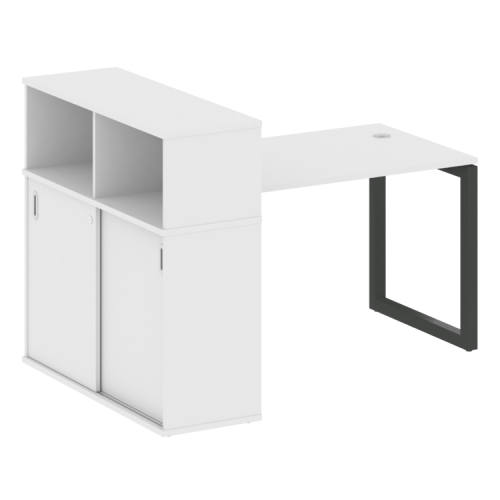 Стол офисный с шкафом-купе на О-обр. м/к Metal System Quattro 50БО.РС-СШК-3.2 фото 6