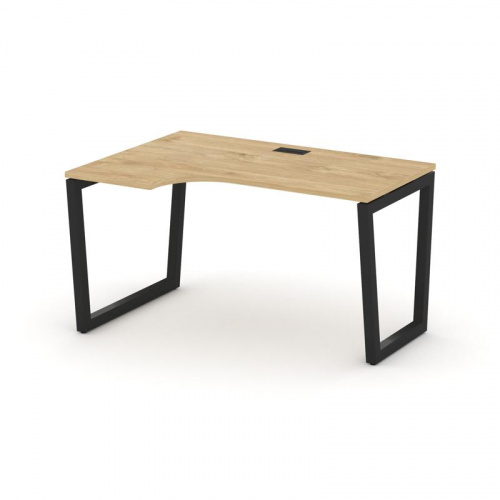 Style Project Стол рабочий эргоном. SN-5T2.SPA-001(L) Акация Лорка/Металл Антрацит/Заглушка Пластик Style Project Стол рабочий эргоном. SN-5T2.SPA-001(L) Акация Лорка/Металл Антрацит/Заглушка Пластик