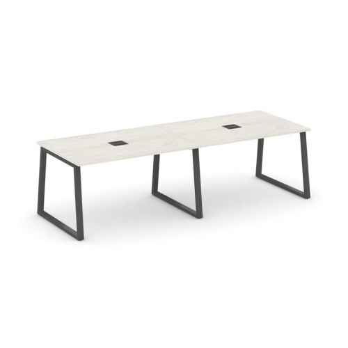 Style Project Стол переговорный SN-6T1.SPRG-011 Акация Лорка/Металл Антрацит/Заглушка Металл Антраци фото 24