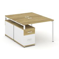 Бенч-система на 2 места с опорной тумбой Concept CN.DRS-306