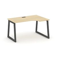 Style Project Стол рабочий эргоном. SN-5T1.SPA-012(R) Акация Лорка/Металл Антрацит/Заглушка Пластик