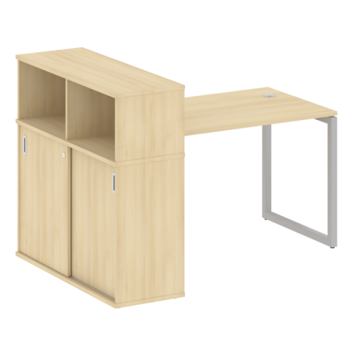 Стол офисный с шкафом-купе на О-обр. м/к Metal System Quattro 40БО.РС-СШК-3.2 фото 8