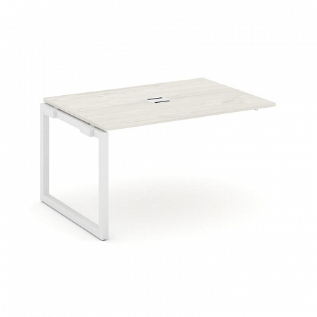 Style Project Проходной наб. элем. перег. стола SN-5O.NSPRG-001 Дуб Наварра/Металл Белый 980*980*750