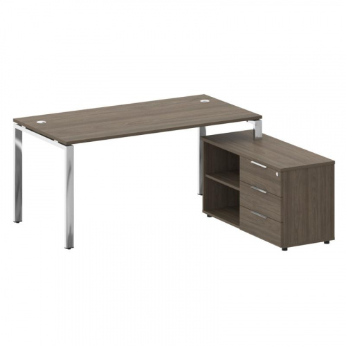 Стол руководителя с тумбой Metal System Direct БГ.СРТ-4.8 (R)