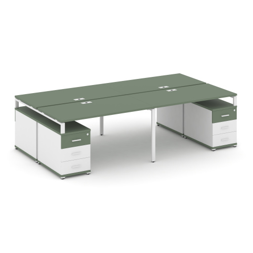 Бенч-система на 4 места с 2 опорными тумбами Concept CN.DRS-328 фото 5