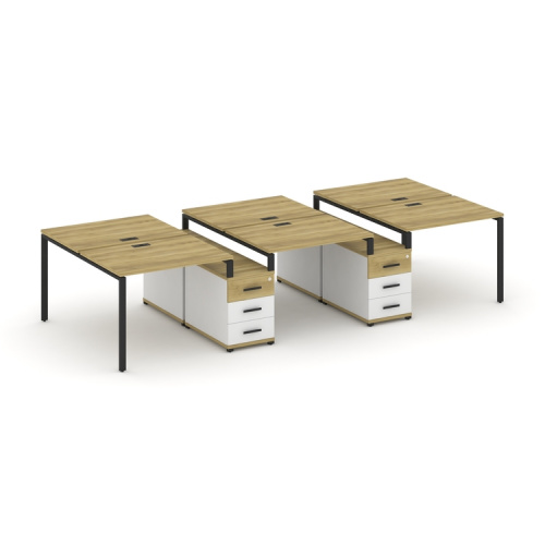 Бенч-система на 6 мест с 2 опорными тумбами Concept CN.DRS-333 фото 6