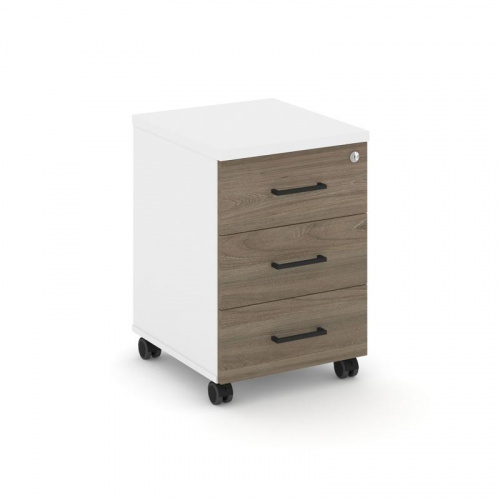 Style Project Тумба мобильная усил. колеса SN.TMU-002 Антрацит/Дуб Наварра/Черный Ручки 416*460*611 фото 5