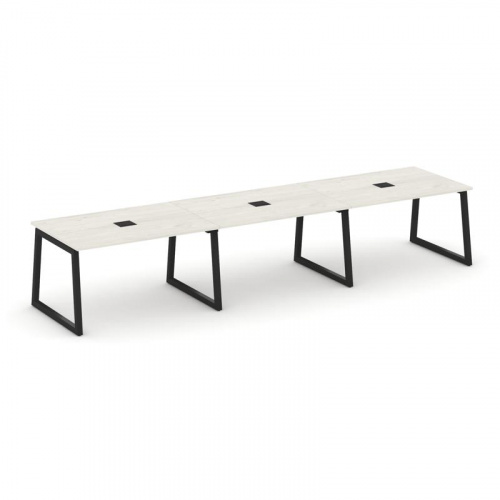 Style Project Стол переговорный SN-5T1.SPRG-021 Акация Лорка/Металл Антрацит/Заглушка Металл Антраци фото 9