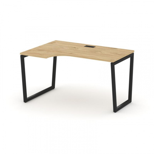 Style Project Стол рабочий эргоном. SN-4T2.SPA-021(L) Акация Лорка/Металл Антрацит/Заглушка Пластик Style Project Стол рабочий эргоном. SN-4T2.SPA-021(L) Акация Лорка/Металл Антрацит/Заглушка Пластик