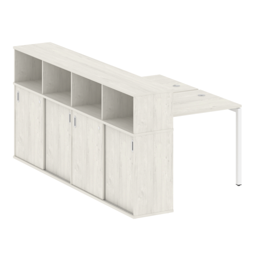 Бенч-система с шкафом-купе на П-обр. м/к Metal System Quattro 40БП.РС-СШК-4.1 фото 7