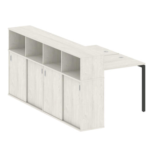 Бенч-система с шкафом-купе на П-обр. м/к Metal System Quattro 40БП.РС-СШК-4.1 фото 8