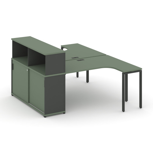 Бенч-система с опорным шкафом-купе с надставкой Concept CN.DSA-219 фото 2