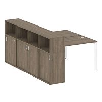 Бенч-система с шкафом-купе на П-обр. м/к Metal System БП.РС-СШК-4.2