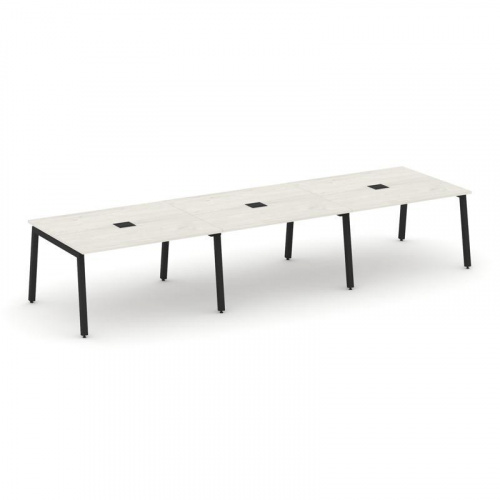 Style Project Стол переговорный SN-5A.SPRG-053 Тиквуд Светлый/Металл Белый 4410*1180*750 фото 13