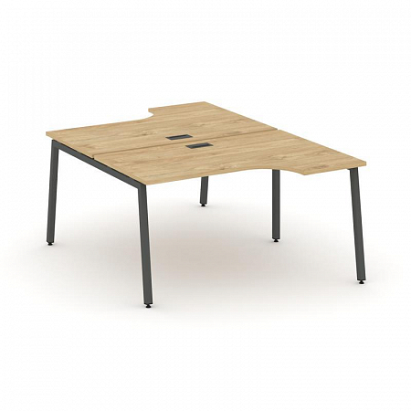 Style Project Рабочая станция эргоном. SN-4A.DRPA-001 Тиквуд Светлый/Металл Антрацит 1380*1232/1992*