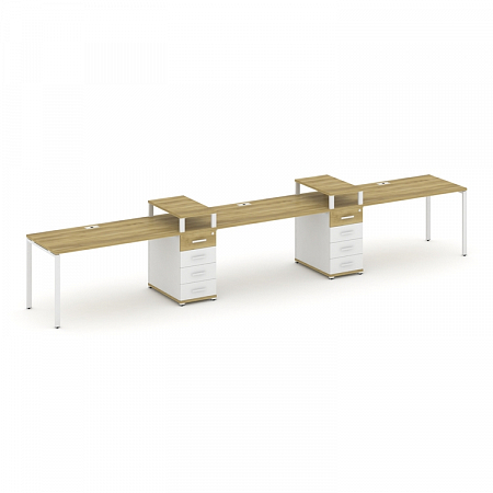 Бенч-система на 3 места с 2 опорными тумбами Concept CN.ORS-451