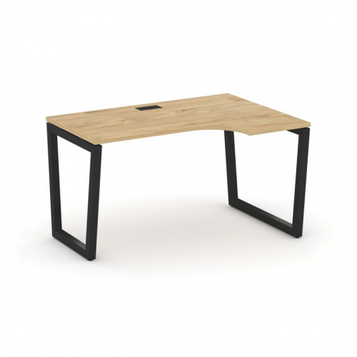 Style Project Стол рабочий эргоном. SN-5T2.SPA-011(R) Акация Лорка/Металл Антрацит/Заглушка Пластик Style Project Стол рабочий эргоном. SN-5T2.SPA-011(R) Акация Лорка/Металл Антрацит/Заглушка Пластик