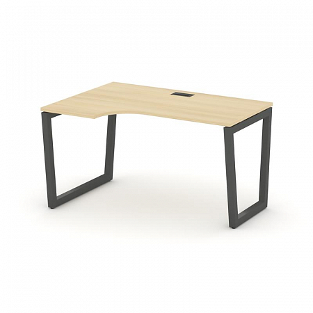 Style Project Стол рабочий эргоном. SN-5T2.SPA-012(L) Акация Лорка/Металл Антрацит/Заглушка Пластик