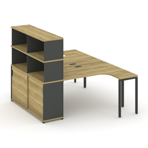 Бенч-система с опорным шкафом-купе с надставкой Concept CN.DSA-222 фото 4