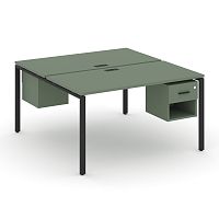 Бенч-система на 2 места с подвесными тумбами Concept CN.DRS-117